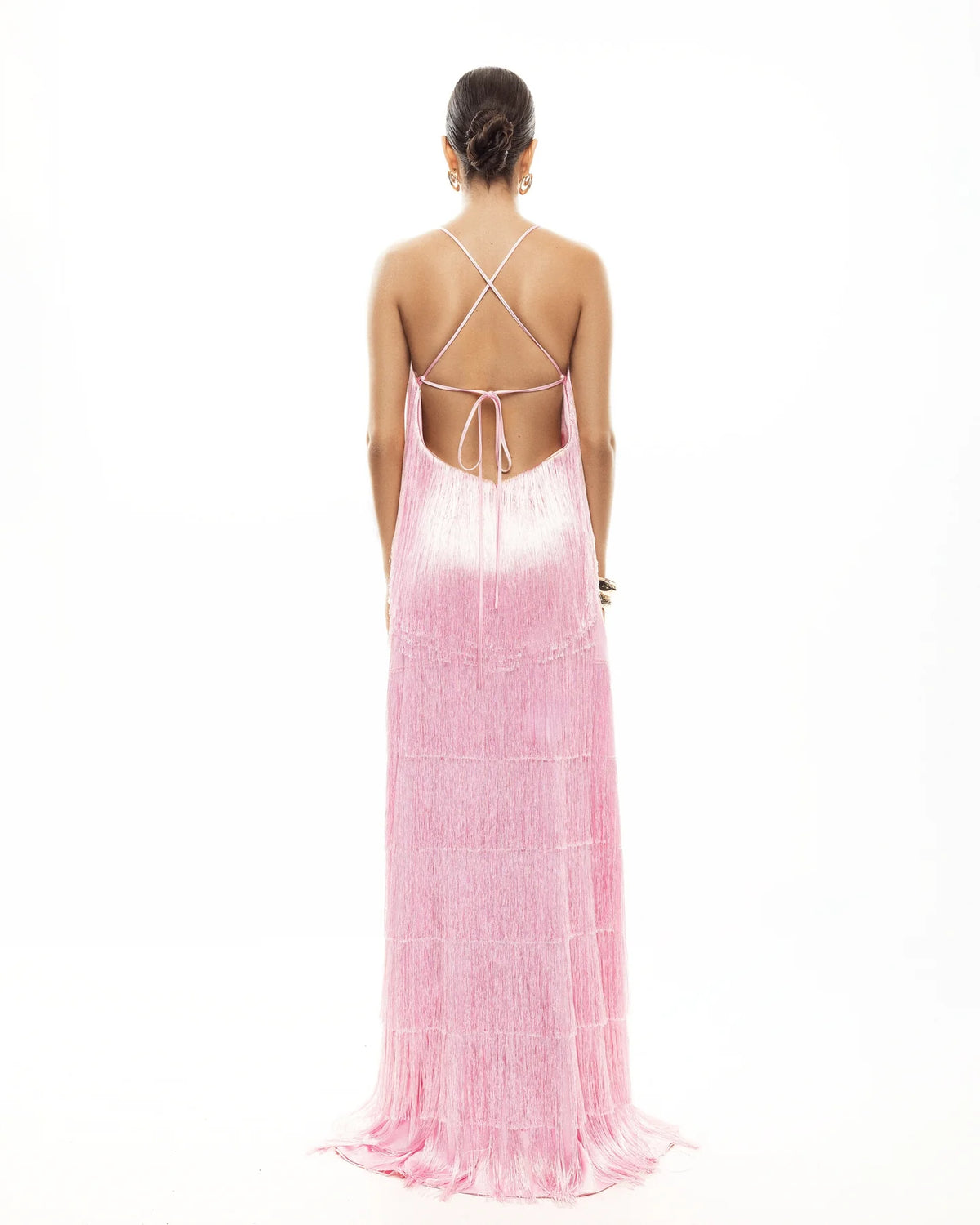 Noir Fringe Gown