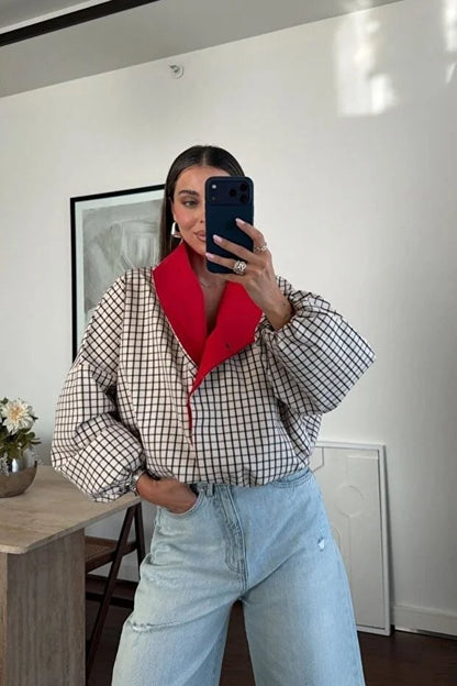 Mila | Plaid Collar Jacket