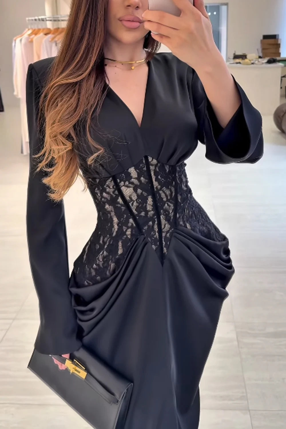 Valentina | Lace Corset Slit Maxi Dress