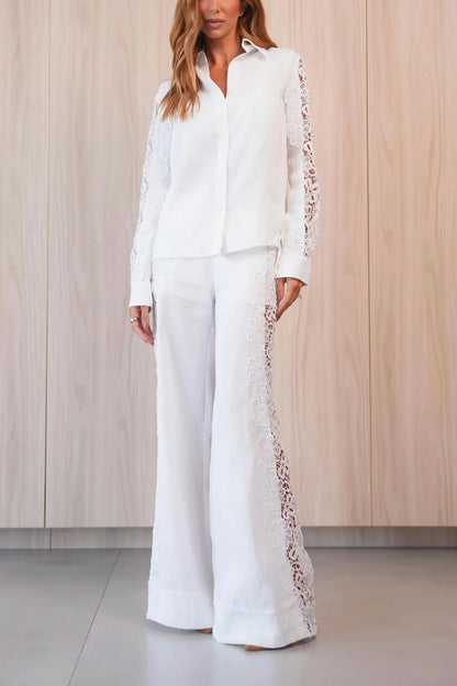 Elodie | White Lace Co-Ord Set