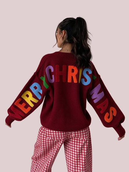 Noelle Rainbow Christmas Sweater