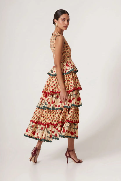 Mirava | Deign Printed Maxi Dress