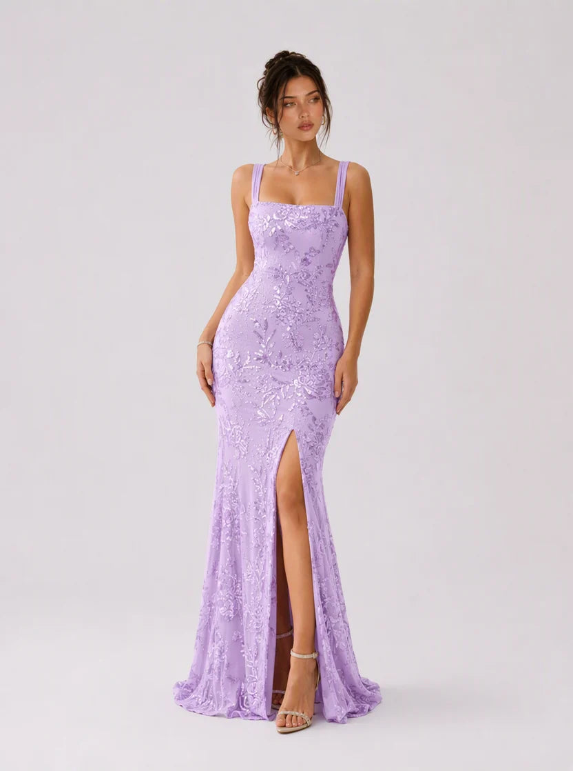 Kalista | Beaded Mesh Maxi Dress