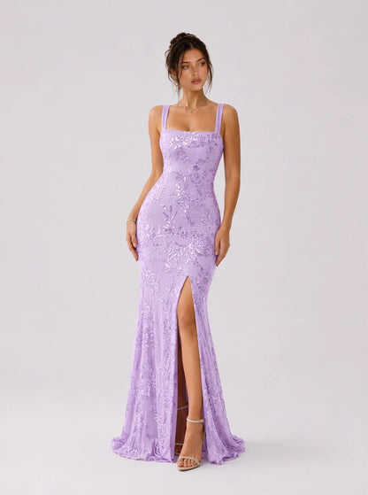 Kalista | Beaded Mesh Maxi Dress