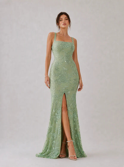 Kalista | Beaded Mesh Maxi Dress