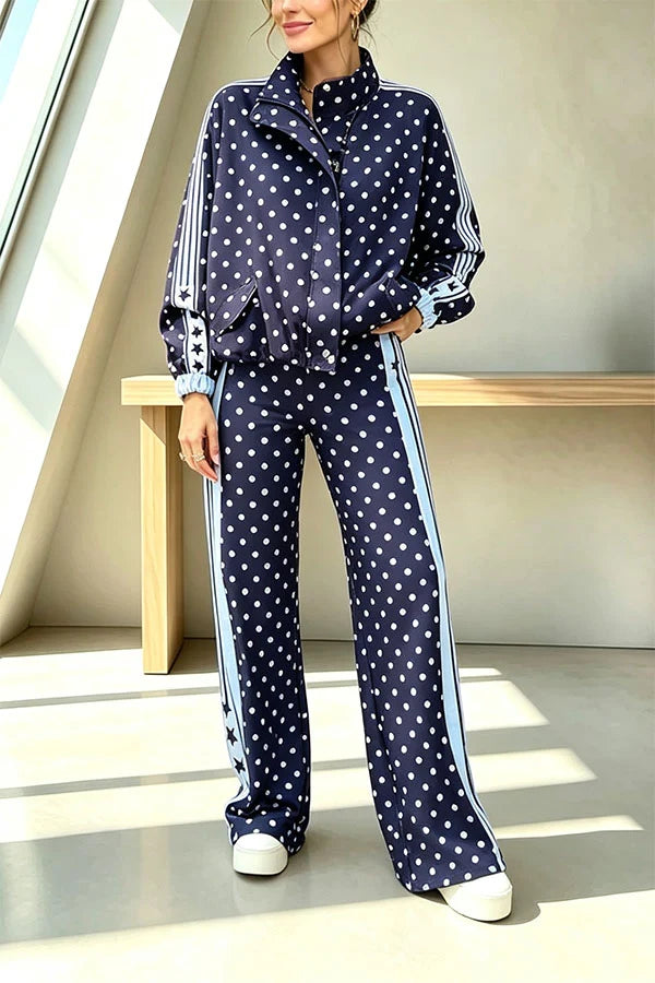 Celeste Polka Dot Two-Piece Set