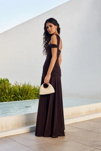 Mirava | Off-shoulder Slim-Fit Maxi Dress