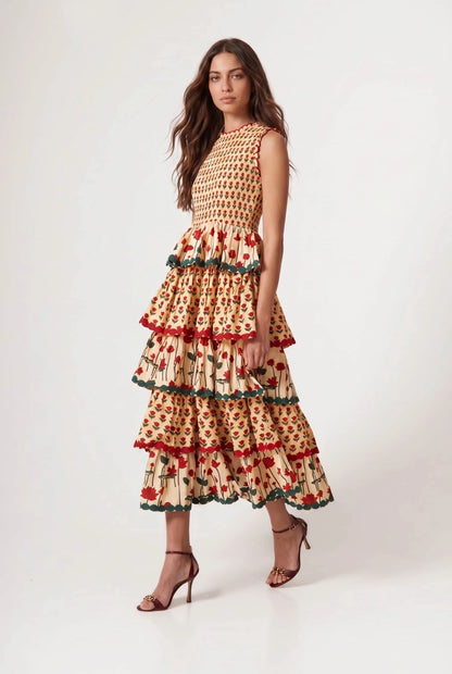 Mirava | Deign Printed Maxi Dress