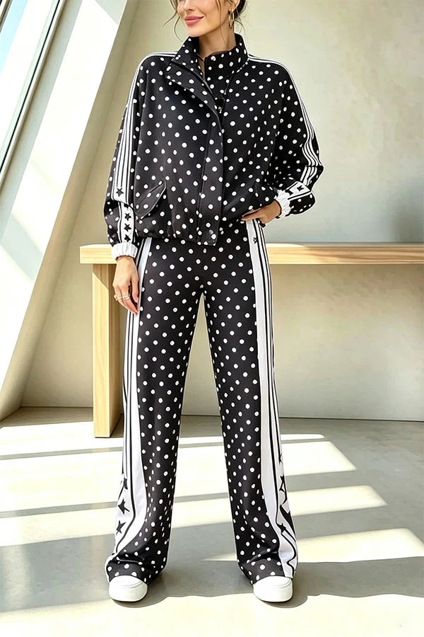 Celeste Polka Dot Two-Piece Set