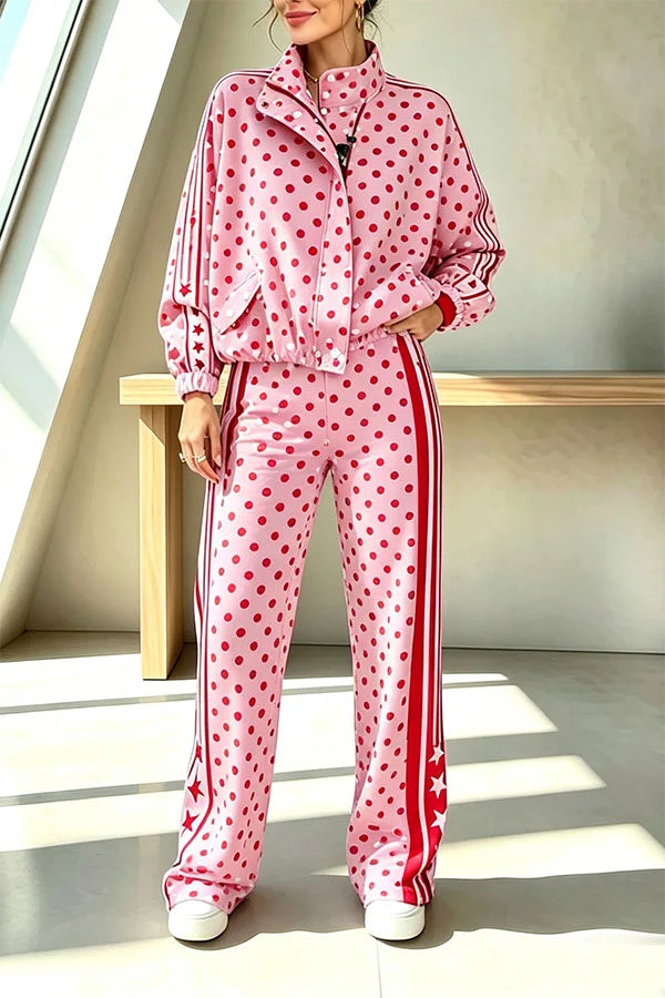 Celeste Polka Dot Two-Piece Set