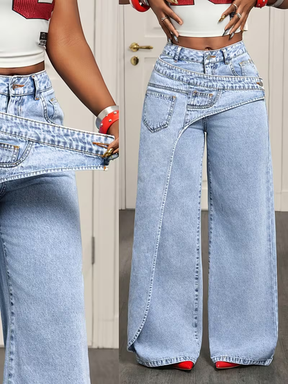 Faux | Wide Leg Denim Jeans