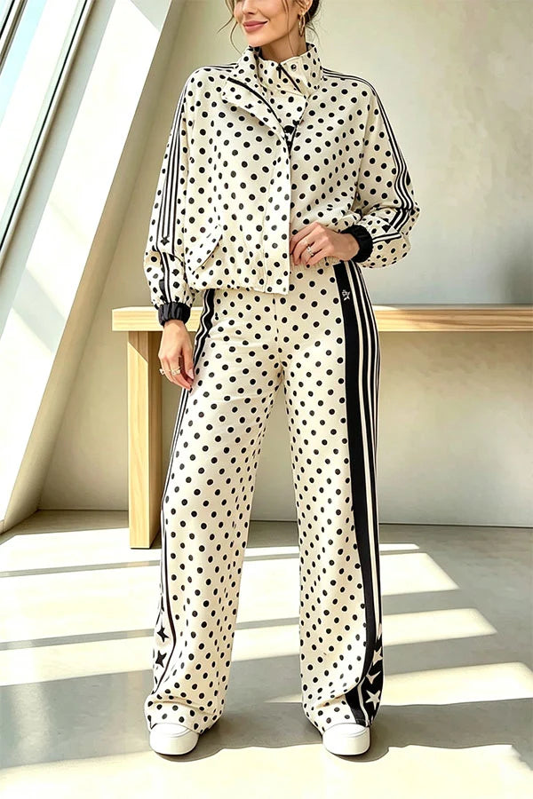 Celeste Polka Dot Two-Piece Set