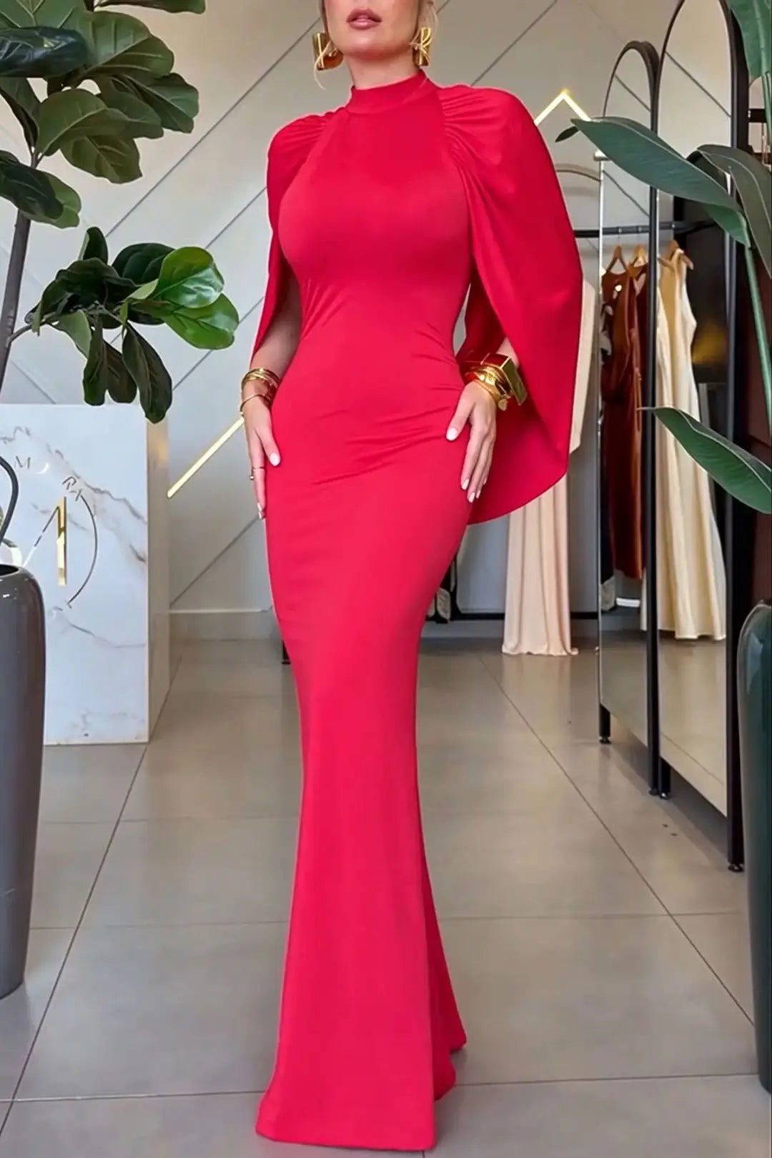 Seraphina | Draped Back Evening Dress