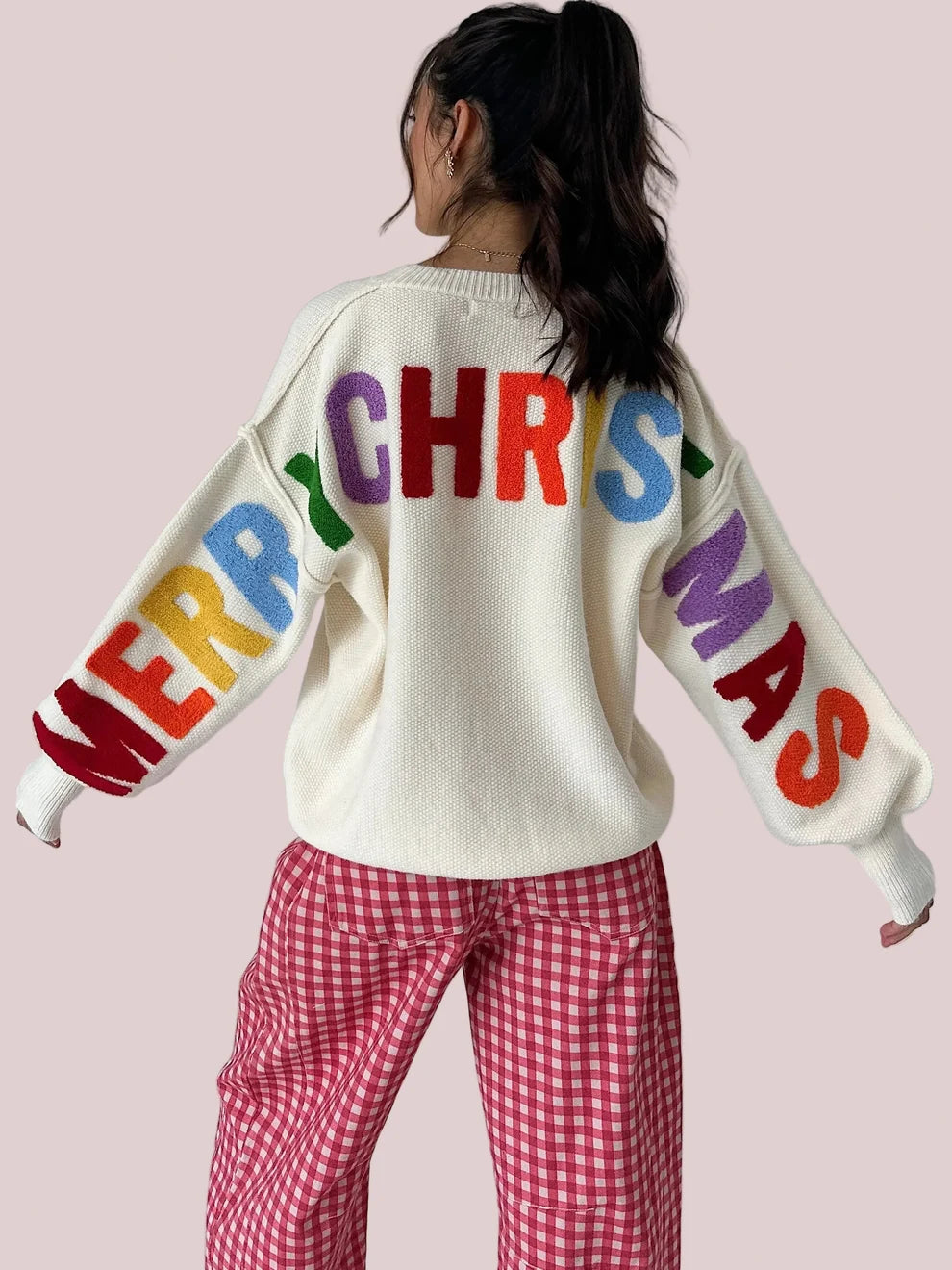Noelle Rainbow Christmas Sweater