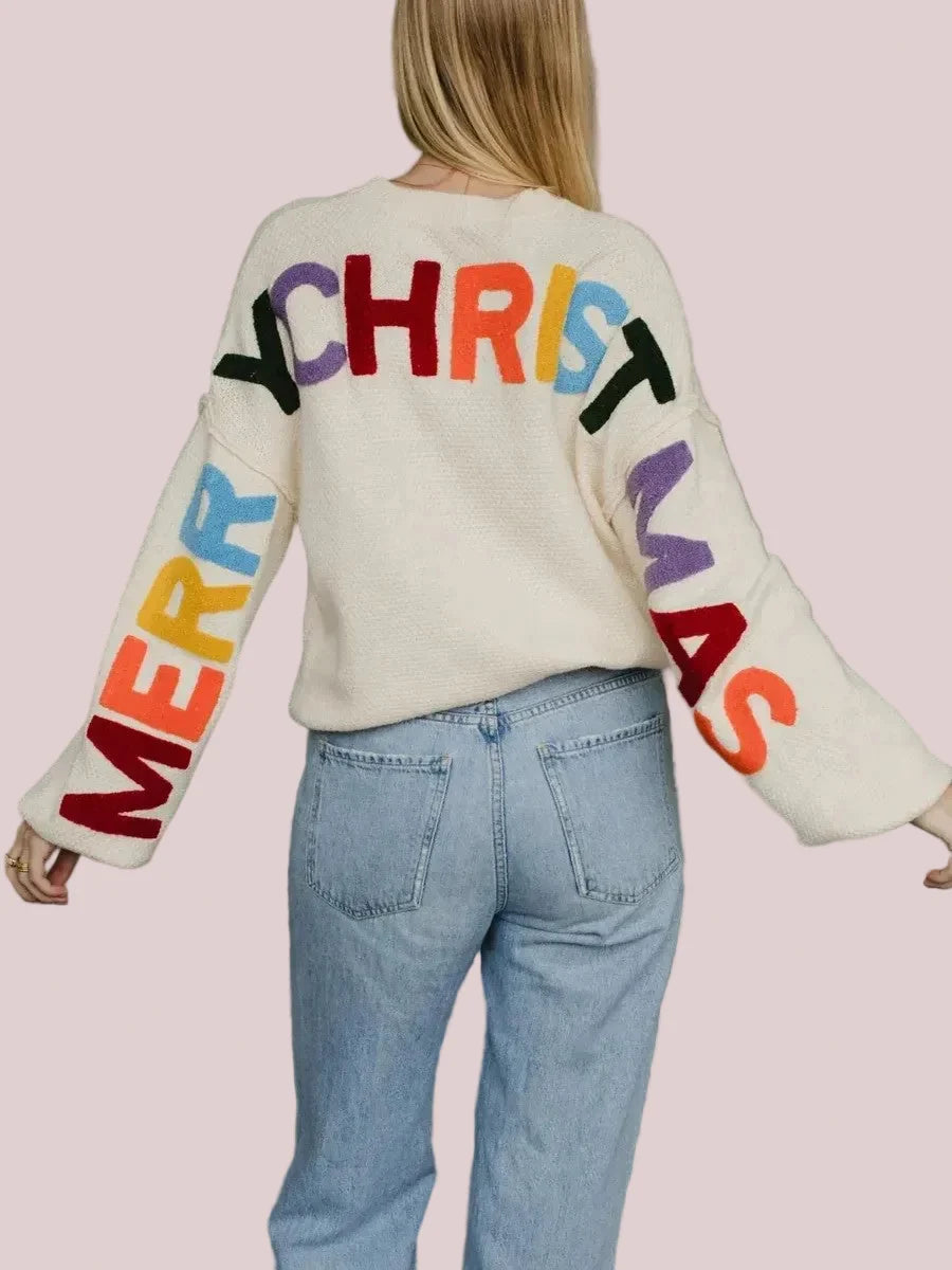 Noelle Rainbow Christmas Sweater